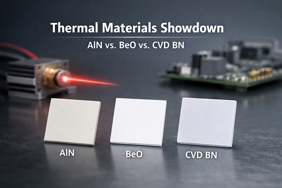 The Ultimate Performance Showdown of AlN, BeO & CVD BN Heat Spreaders
